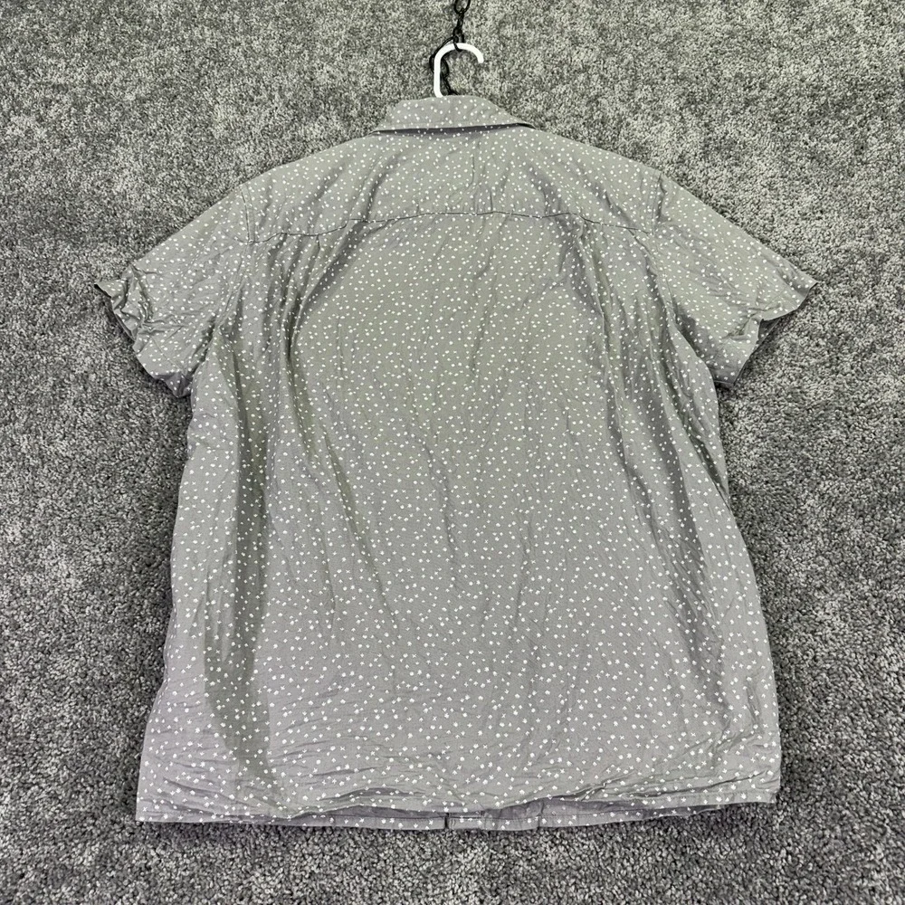 American Eagle Outfitters Shirt Mens Medium Gray Short Sleeve Button Up Flex